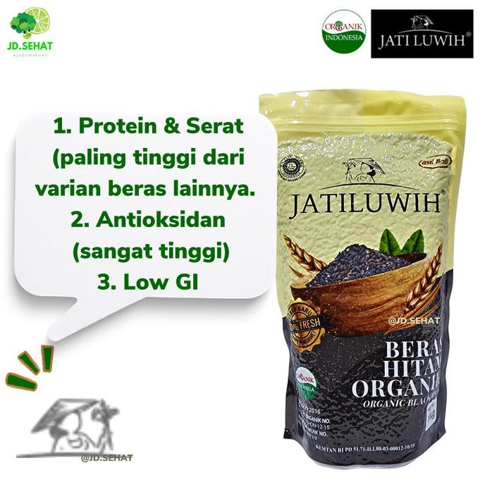 

Baru Beras Hitam Organik JATILUWIH Beras Diet Beras Sehat Pouch 1 kg