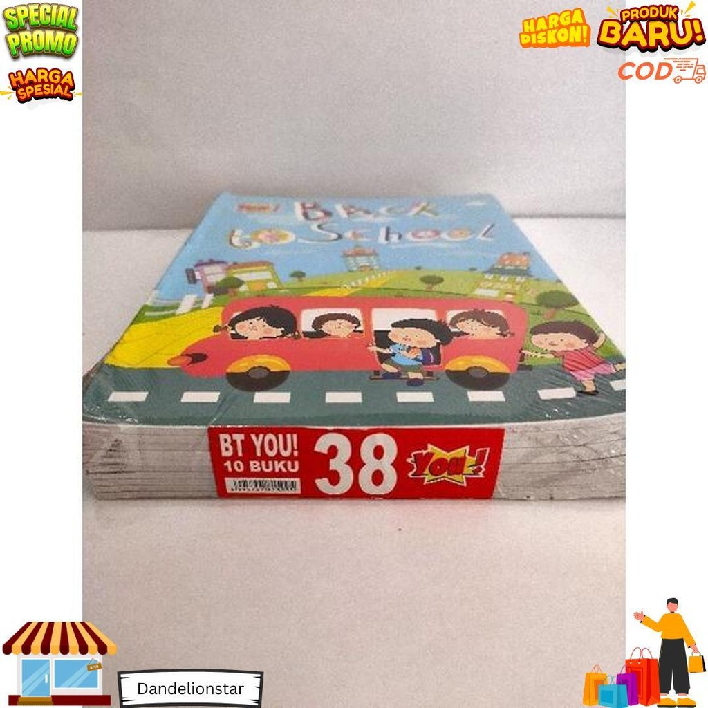 

10 Pcs Buku Tulis Murah 38 Lembar Merk You By Kiky D Promo Puncak