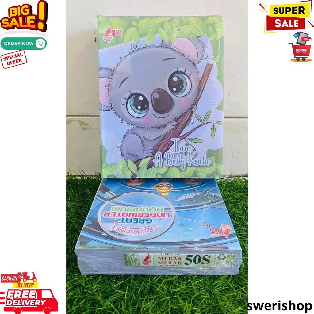 

Buku Tulis Merak Merah 1 Pack 50 Lembar & 58 Lembar / Buku Sekolah Mm 50 & 58 Lembar D Gratis Ongkir