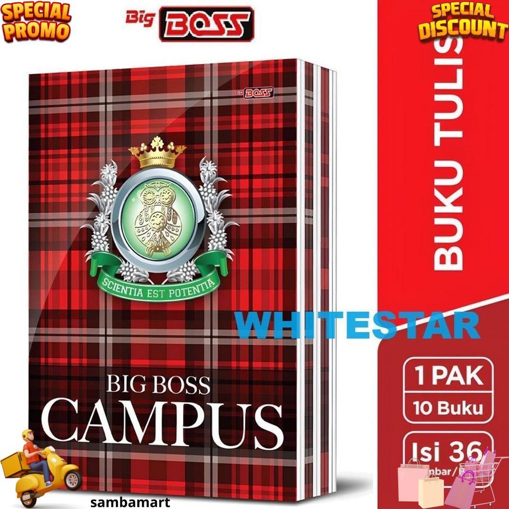 

Buku Tulis Garis Boxy / Boxi Big Boss Campus / Kampus - 36 Lembar D Promo Puncak
