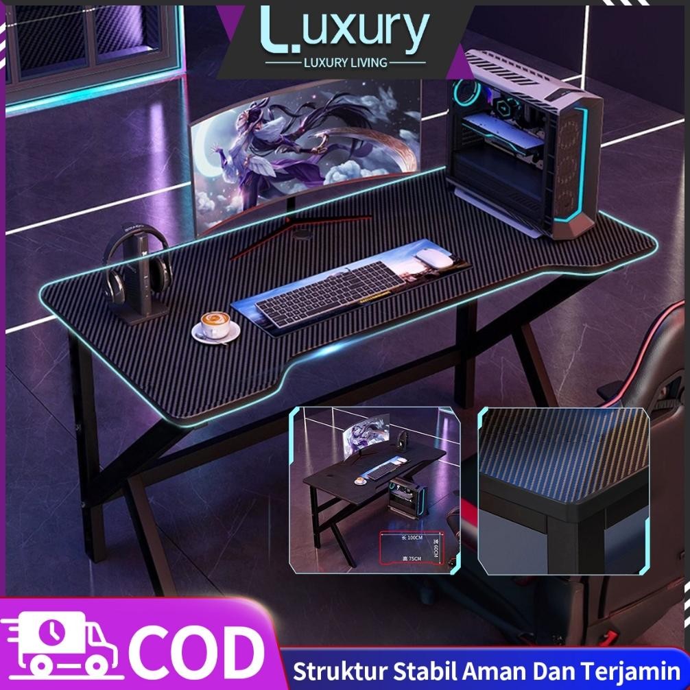 Karbon Serat Meja Gaming  Meja Gaming Meja Komputer Meja Komputer Minimalis Meja Belajar