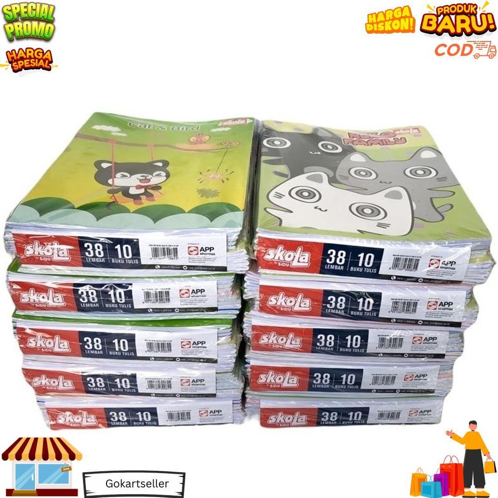 

Tbmo Buku Tulis Skola By Sidu 38 Lembar (Pak) / Buku Tulis Skola 38 Lembar Pack Isi 10Pcs / Buku Tulis Skola Isi 38 D Terlaris