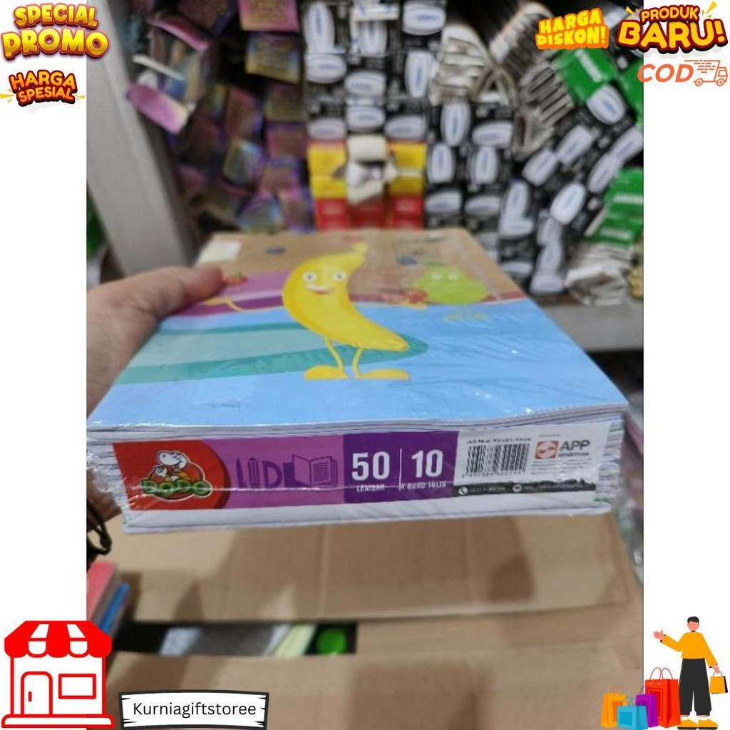 

Buku Tulis Dodo 50 1Pak(10Buku) D Promo Puncak