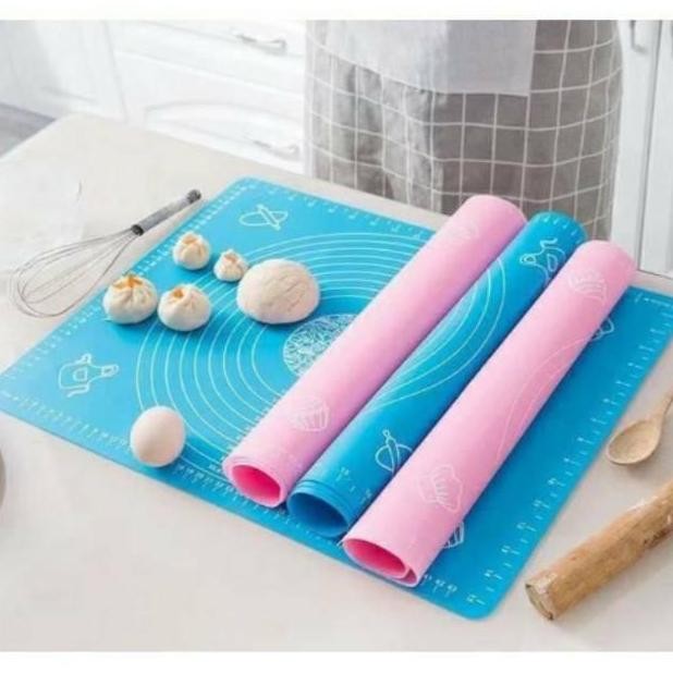 ALAS ADONAN KUE ROTI SILIKON ANTI LENGKET BAKING PASTRY MAT TALENAN TERMURAH