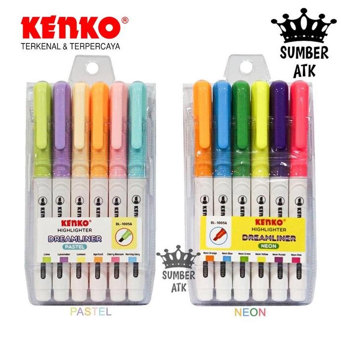 

Baru Highlighter KENKO DREAMLINER 6 Set PASTEL / NEON DL-100S6