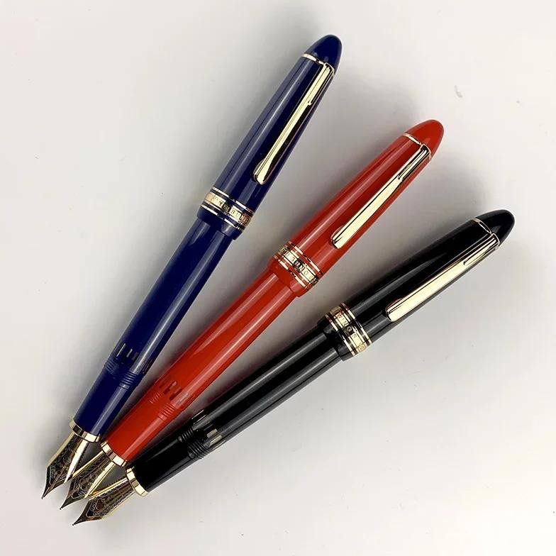 

New Wingsung 629 Yongsheng Piston Filling Fountain Pen Blue & Black Resin And Ef/F Crafted Nib Office Writing Ink Gift Pens