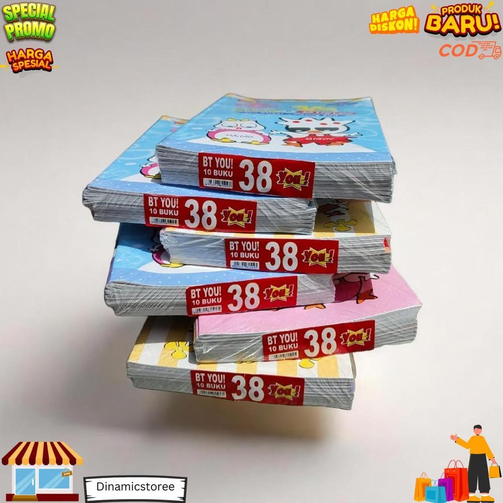 

Buku Tulis Isi 38 Lembar 1 Pack Isi 10 Buku D Promo 4.4