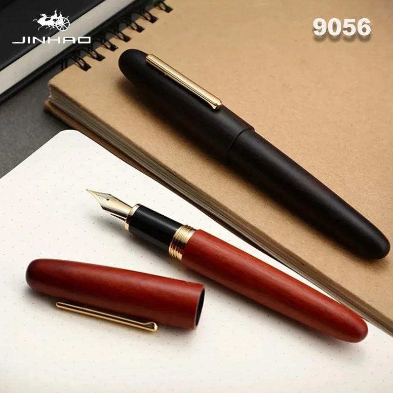 Jinhao 9056 Natural Wood Fountain Pen 0.38/0.5/1.0Mm Extra Fine Nib Luxury Elegant Pen Office School