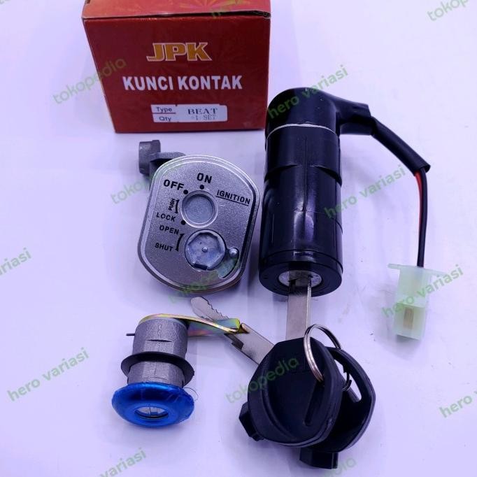 kunci kontak lengkap kunci jok motor beat karbu
