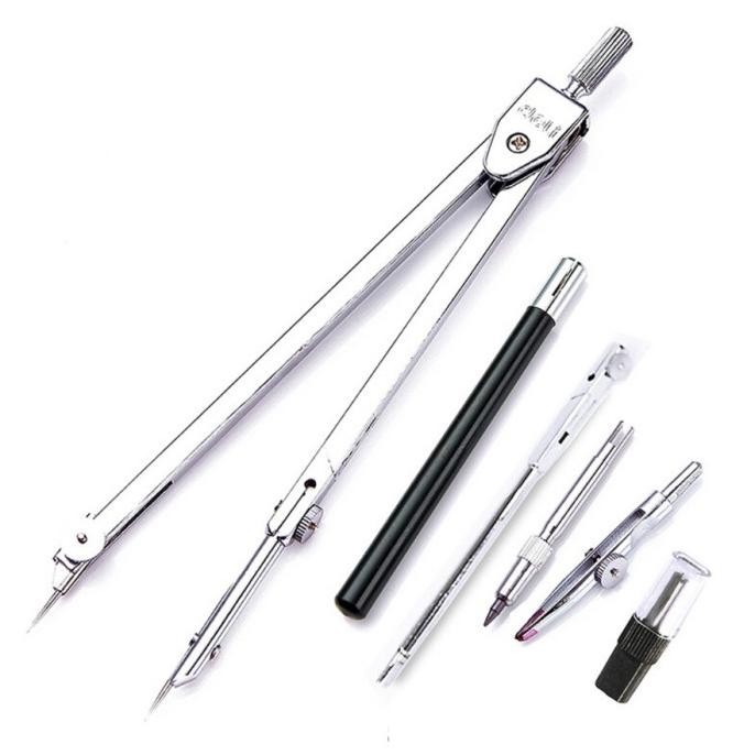 

JANGKA GAMBAR SET DELI DRAWING COMPASS SET 8605 ISI 6 PCS STAINLESS