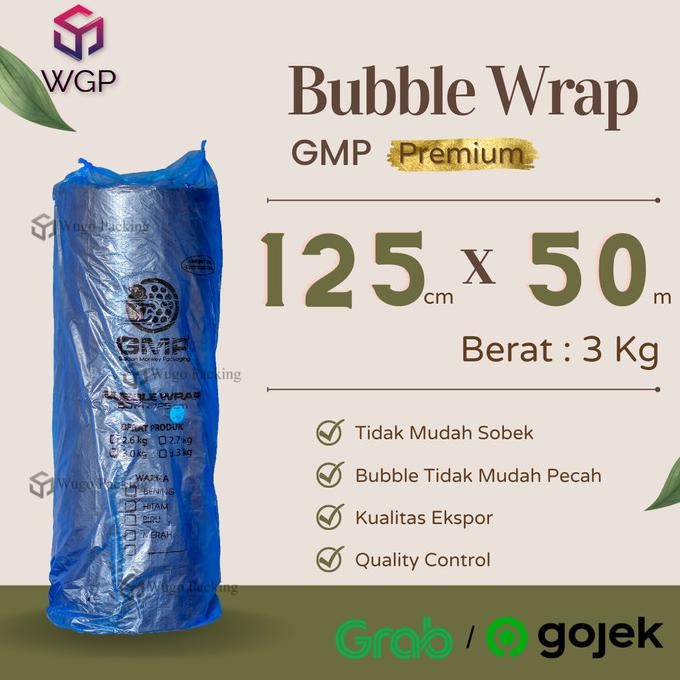 

tersedia bubble wrap hitam premium 125 cm x 50 meter bungkus plastik gojek grab