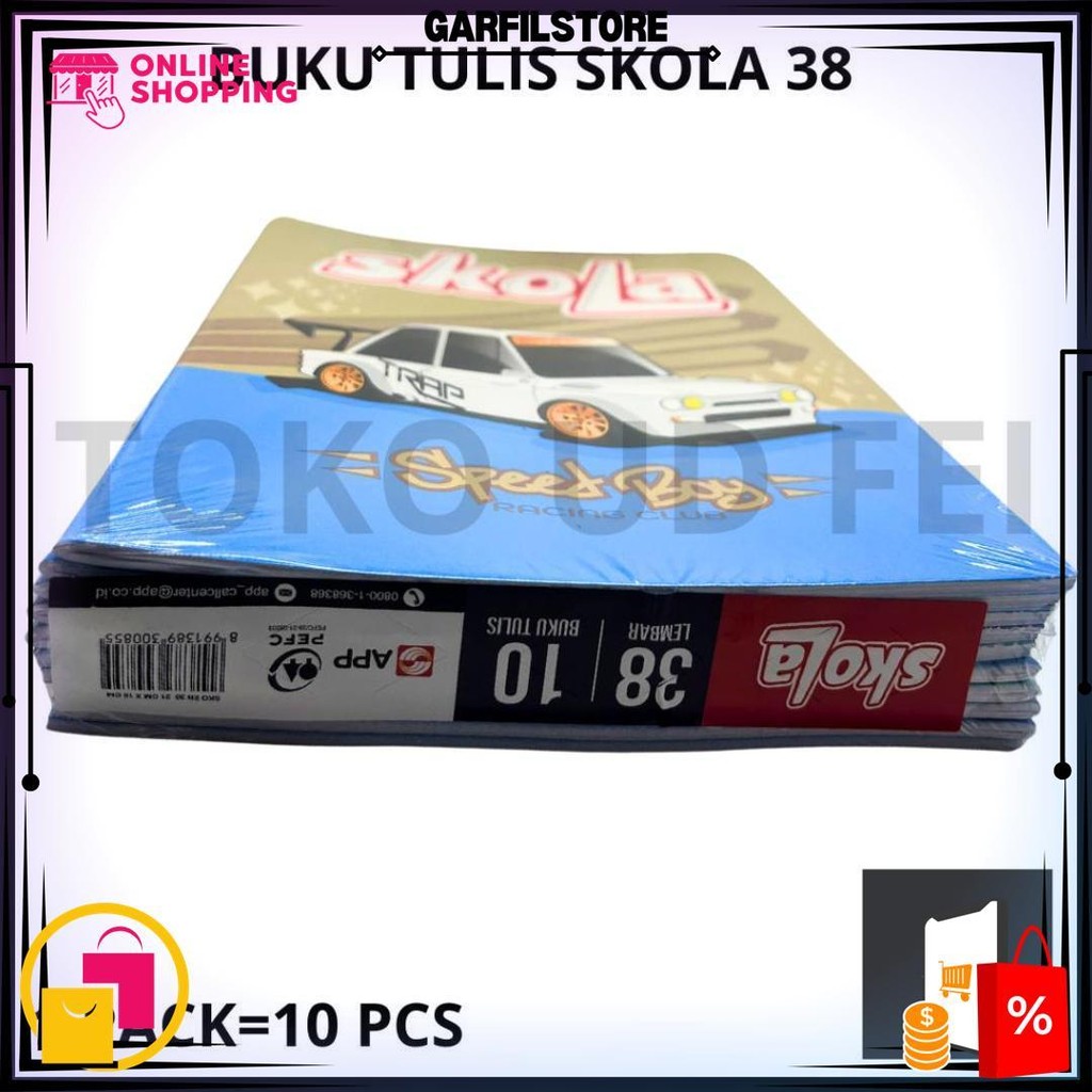 

(1 Pack=10 Buku) Buku Tulis Skola 38/ Buku Tulis Murah/ Buku Tulis Skola Isi 38/ Buku Tulis Isi 38 D Terlaris