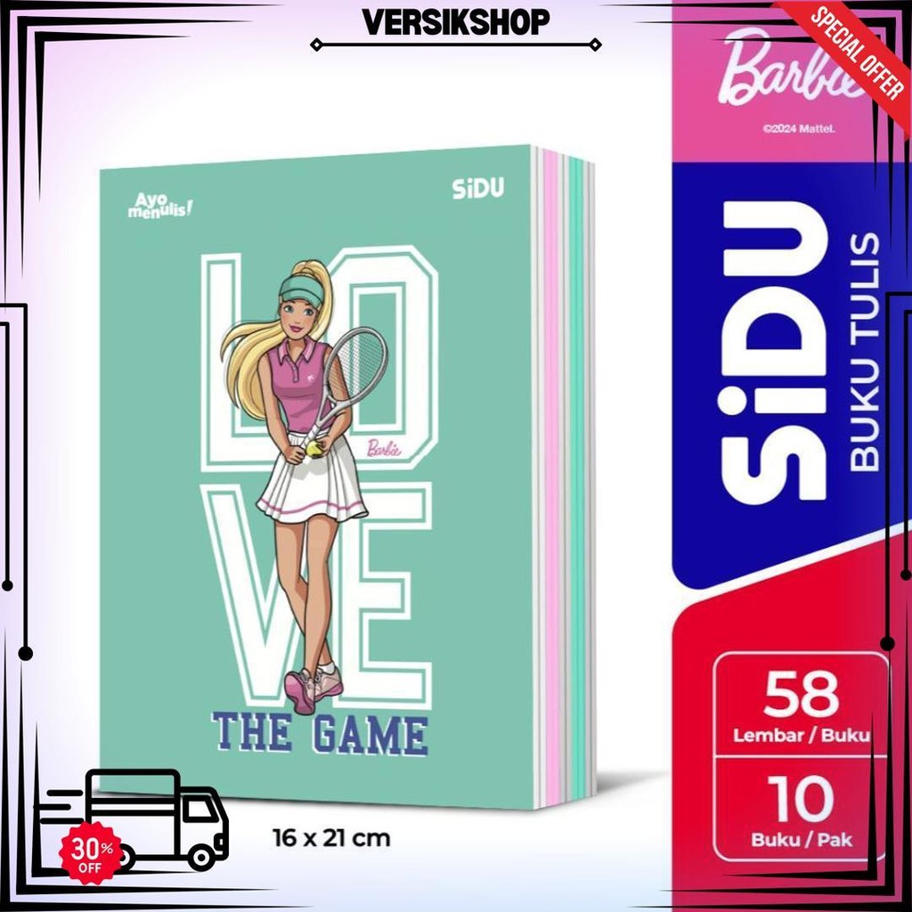 

[Stationery Spectrum] Sidu Buku Tulis Barbie 58 Lembar - 10 Buku Sdu Eb 58 Bb D Promo 4.4