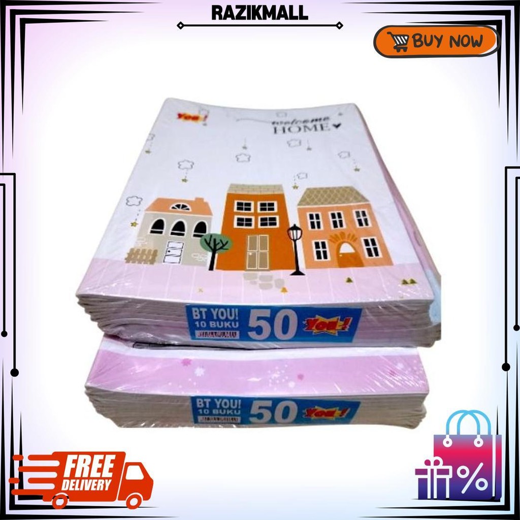 

Bt You 50 Buku Tulis Murah Isi 50 Lembar 1 Pak 10Pcs D Cod