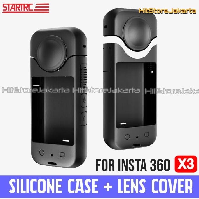 StartRC Silicone Case Lens Cover For Insta360 X3 Protective Cover