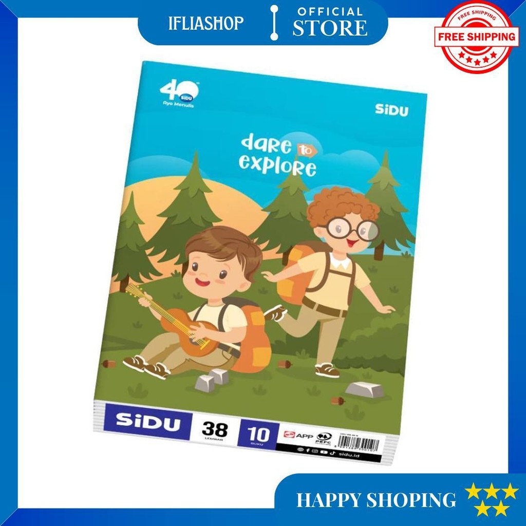 

[ Pak ] Buku Tulis Sidu Sinar Dunia 38 Lembar Grosir (Isi 10 Buku) / Skola 38 D Promo 4.4
