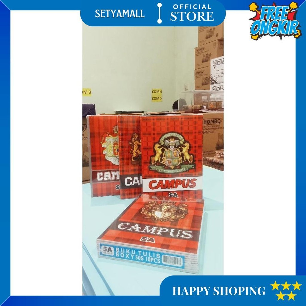 

Buku Tulis Panjang Campus 50 Lembar Boxy Sampul Tebal | 1 Pack = 10 Buku D Terlaris