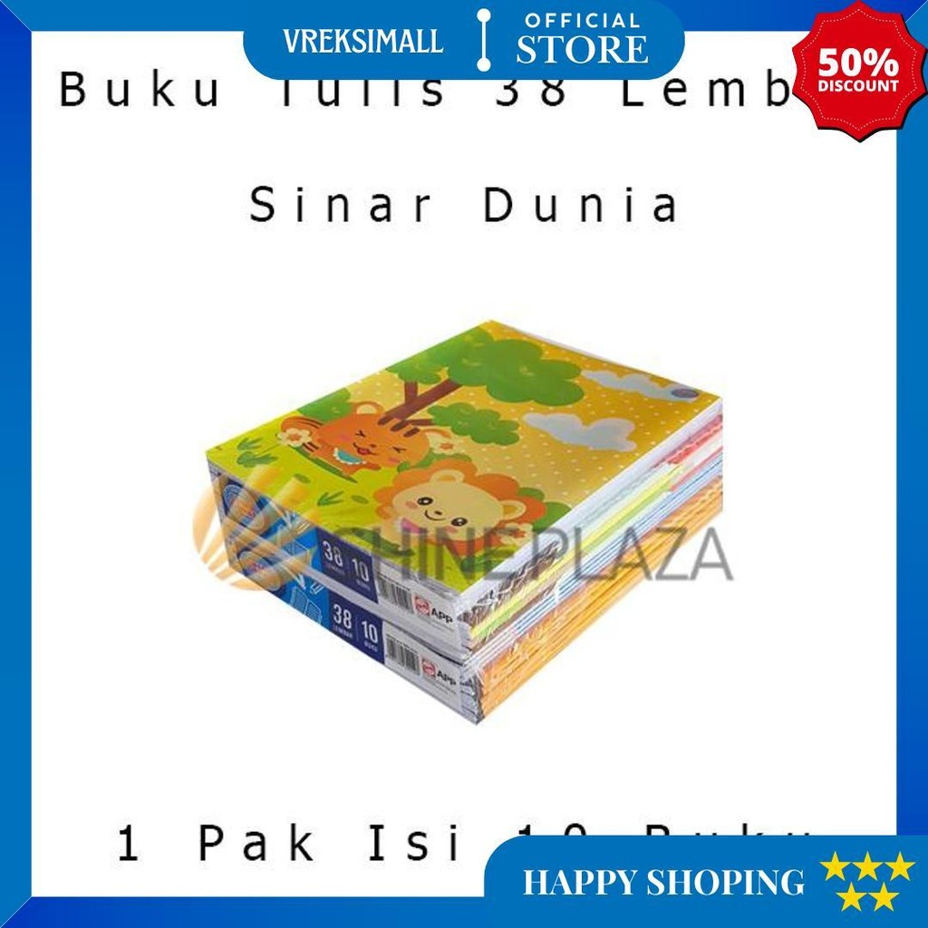 

[Pack] Buku Tulis Sidu 38 Lembar 1 Pak Isi 10 Buku Sinar Dunia D Best Seller