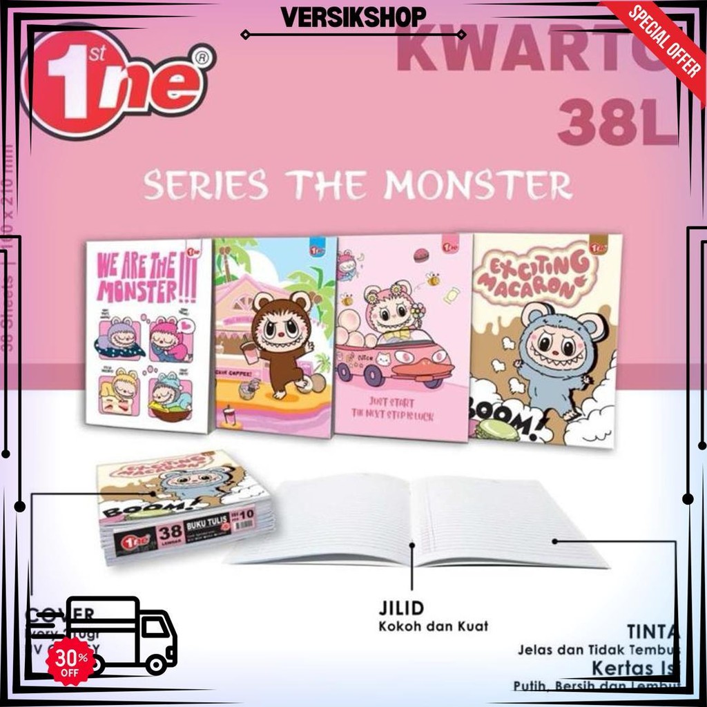 

[1Pak=10Buku] Buku Tulis Murah 38 Lembar 1St One D Gratis Ongkir