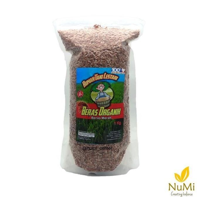 

tersedia organic red rice | beras merah sosoh organik 2 kg - rtl - rumah tani