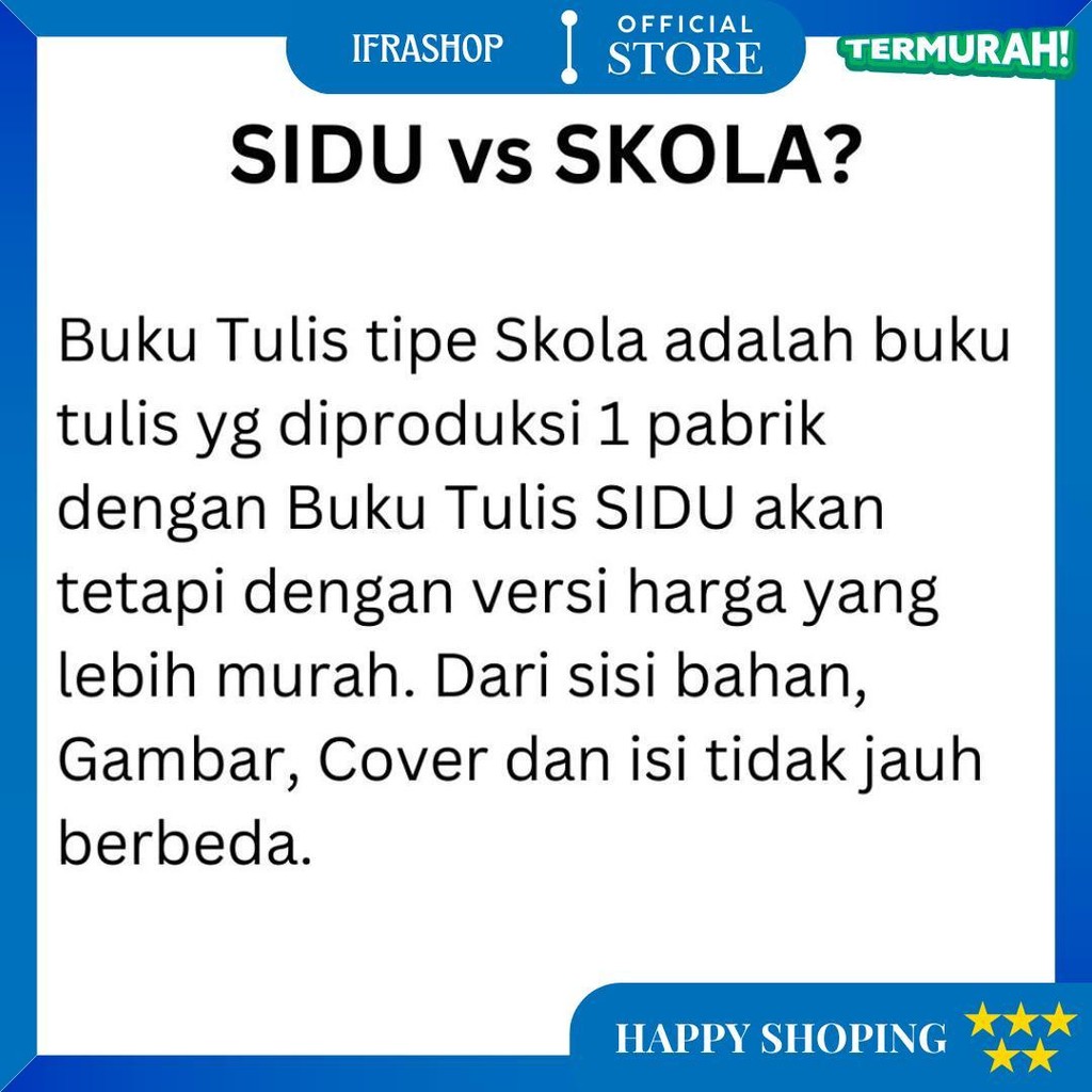 

Buku Tulis Sidu 38 Lembar Isi 10 Buku D Cod