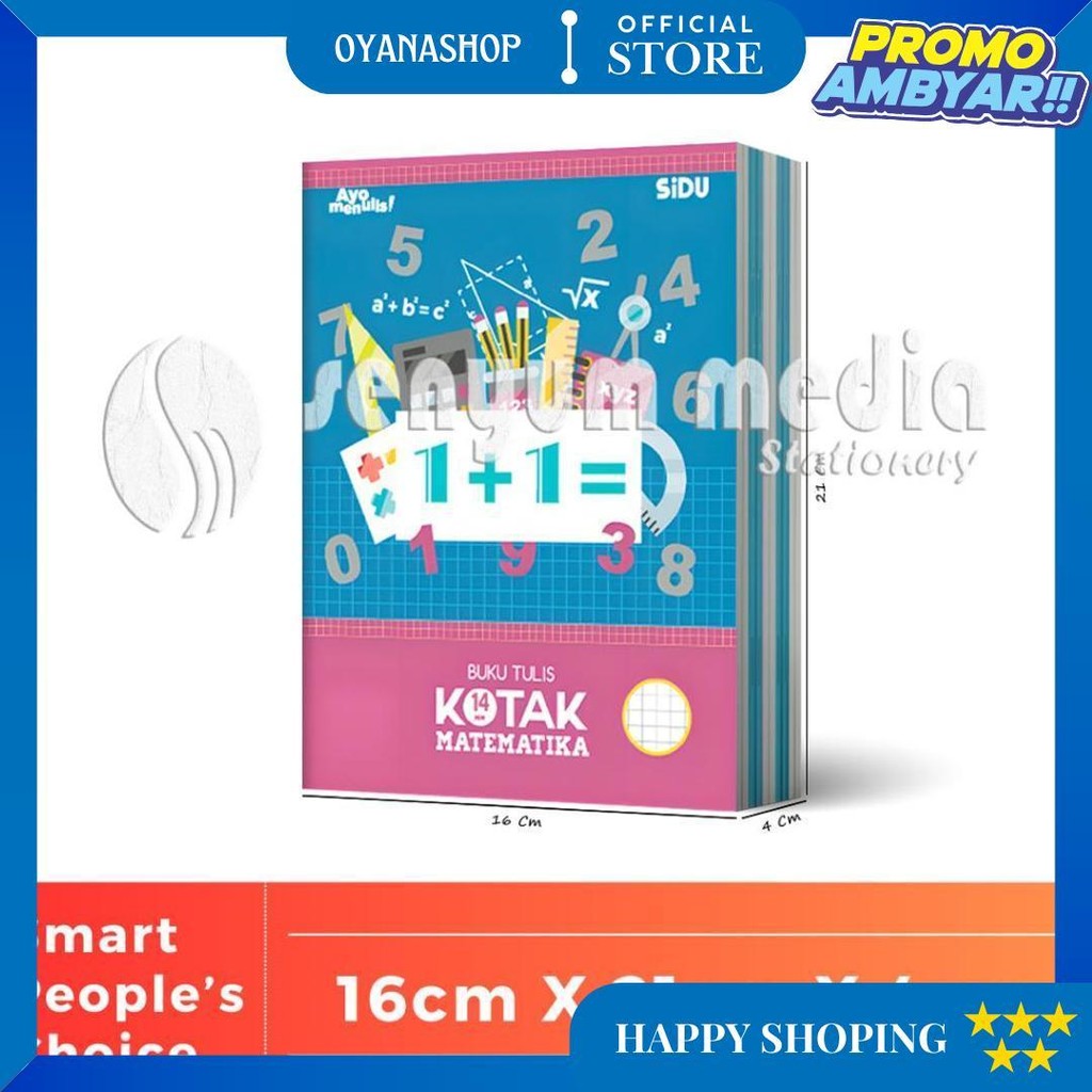 

Buku Tulis Sinar Dunia Sidu Kotak Besar Sq14 38 Lembar (1 Pack Isi 10 Buku) (S:Pak) D Cod