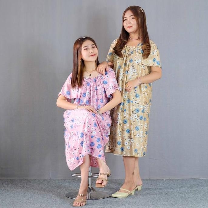 paket bundling 2 pcs dress daster kekinian terbaru remaja wanita viral daster fuji serut dada daster