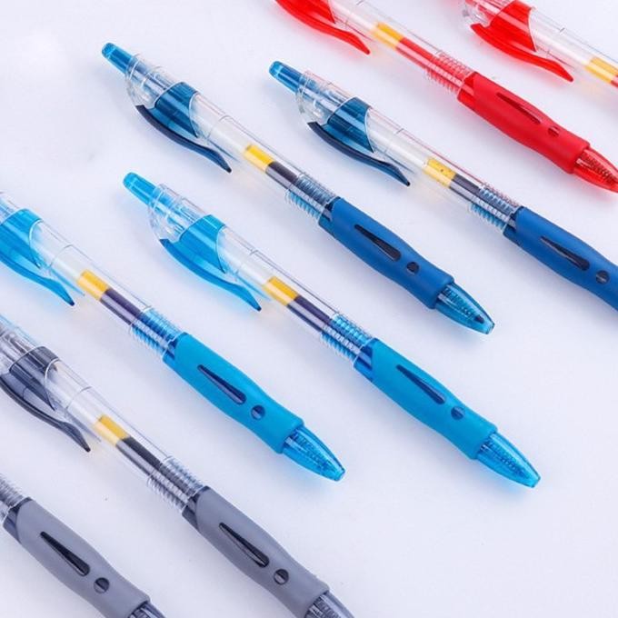 

50 Pcs Pena Tinta Gel Pulpen Alat Tulis Sekolah Kantor Polos LFS