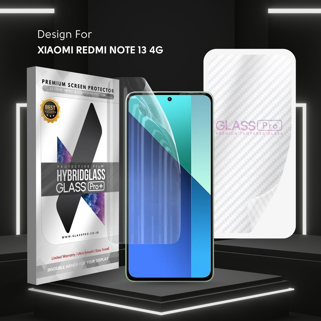 Hybrid Glass Premium Anti Gores Hydrogel Xiaomi Redmi Note 13 4G Full Cover Screen Protector Glass P