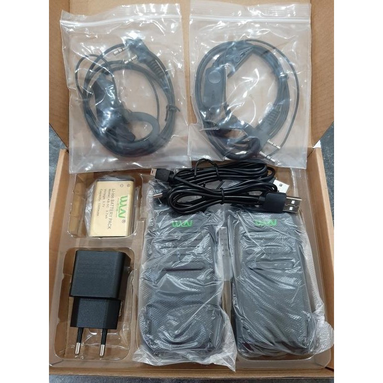 ready Walkie Talkie WLN HT KDC1 Radio KD C1 isi 2pcs Hitam 888s plus EARPHONE