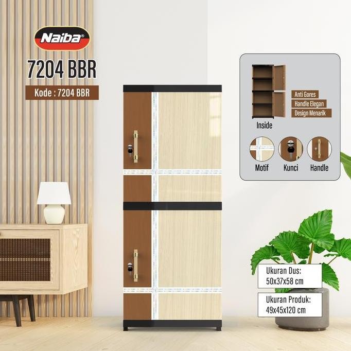 NAIBA - Lemari Nacase Susun 4 - lemari plastik furniture