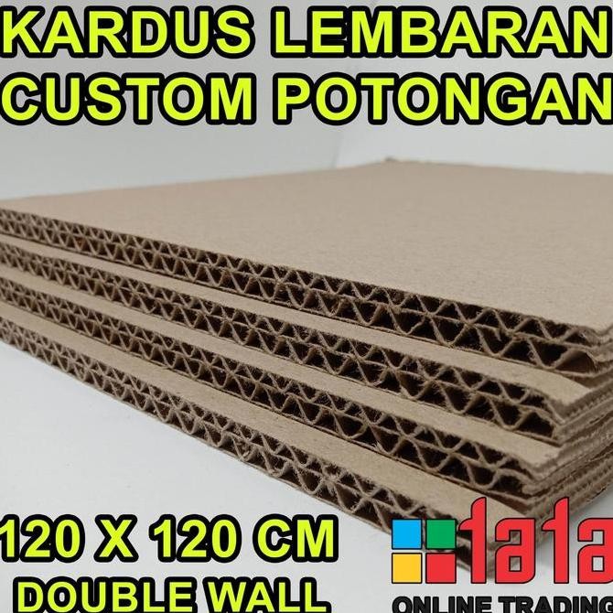 

Kardus/Karton Lembaran Potongan Double Wall Ukuran 120 X 120 Cm murah