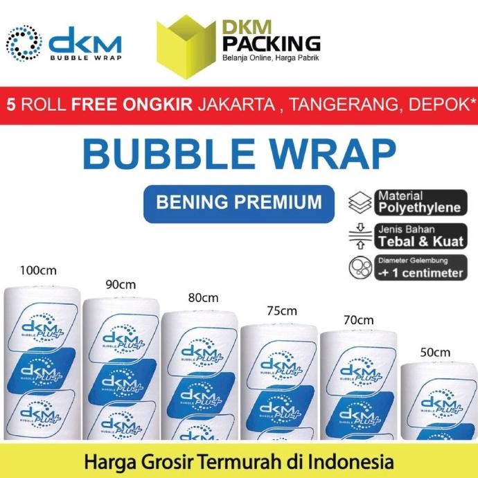 

tersedia plastik bubble wrap packing rusfet bening 50m bubblewrap tebal roll