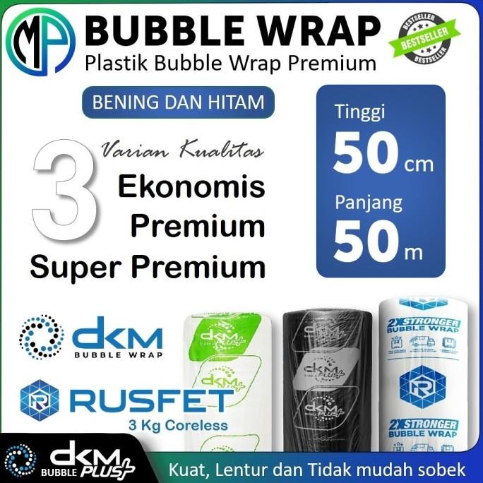

tersedia plastik bubble wrap roll 50cm x 50m putih bening / hitam dkm+ rusfet