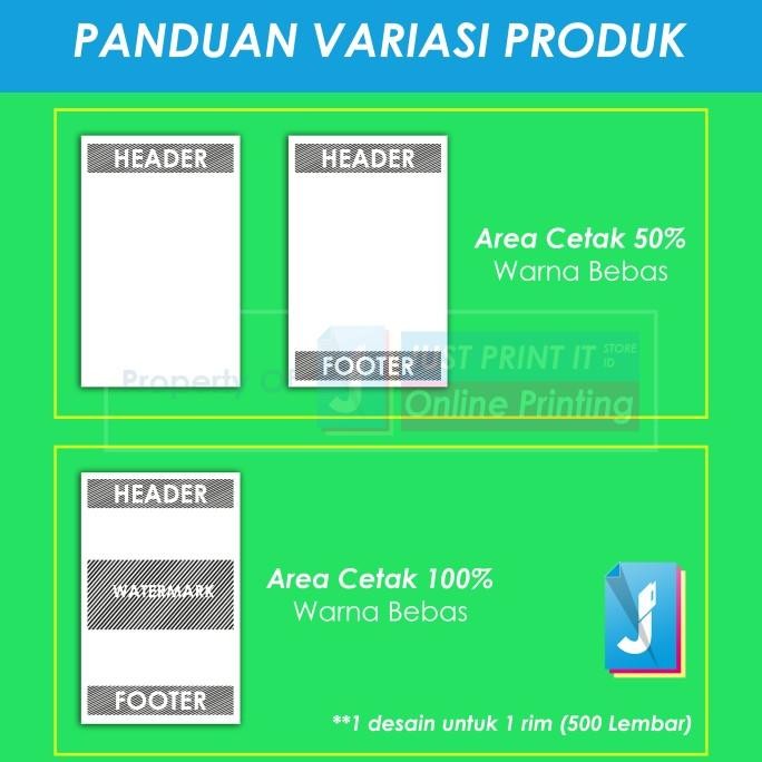 

Print / Cetak Kop Surat Berwarna HVS 80gr A4 murah