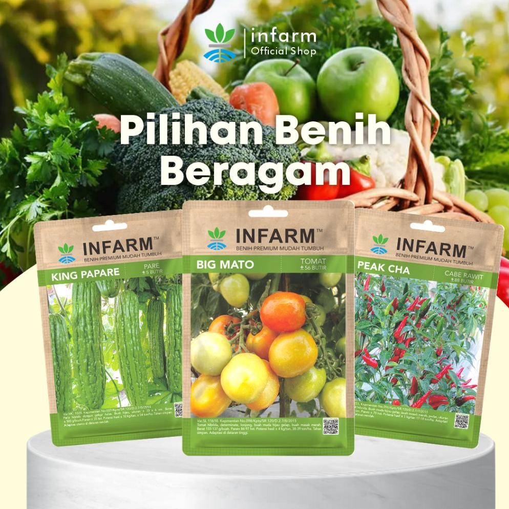 Bisa Cod Infarm - Bibit Tomat Big Mato Bibit Tomat Buah Besar Benih Tomat Biji Tomat Bibit Tomat Hib