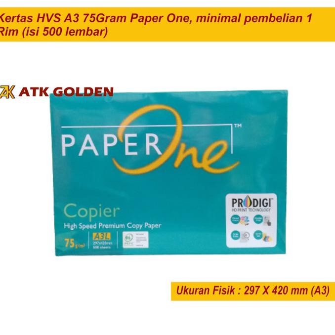 

Kertas HVS A3 70gr Paper One murah