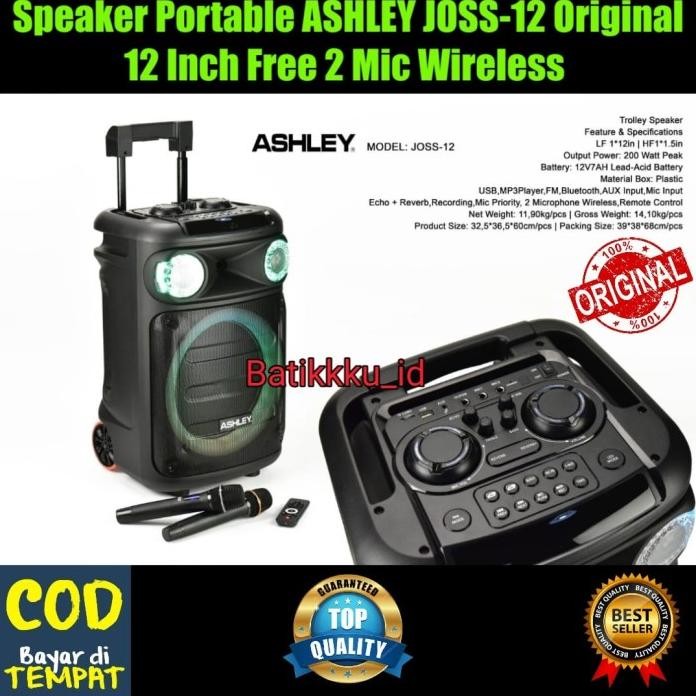 Terlaris Speaker Portable Ashley Joss 12 Jos 12 Joss12 Jos12 Original 12 Inch Trolley Speaker