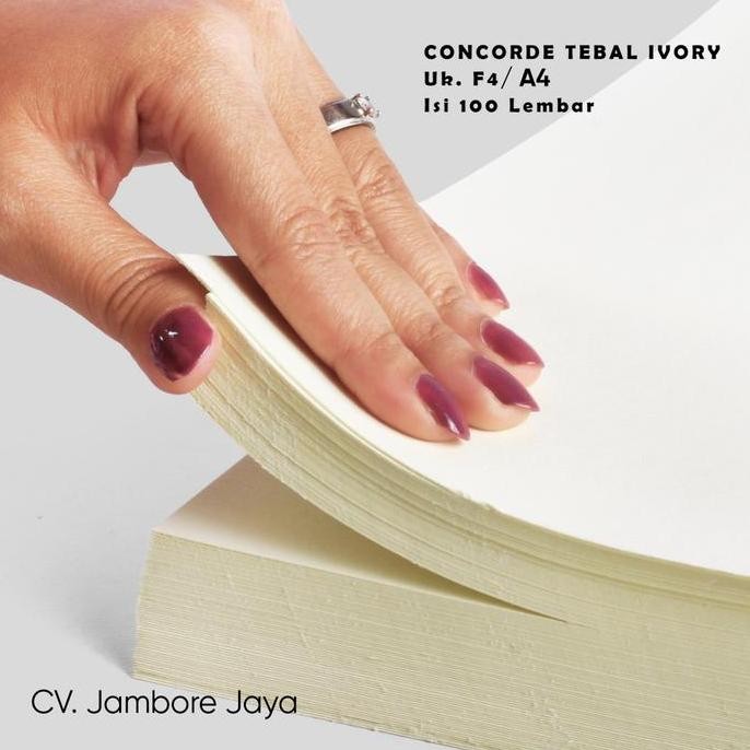 

Kertas Concorde Tebal Ivory 230 GSM F4 / A4 murah