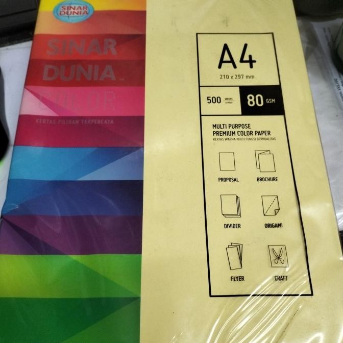 

Kertas HVS Warna A4 80 gr PINK Sinar Dunia murah
