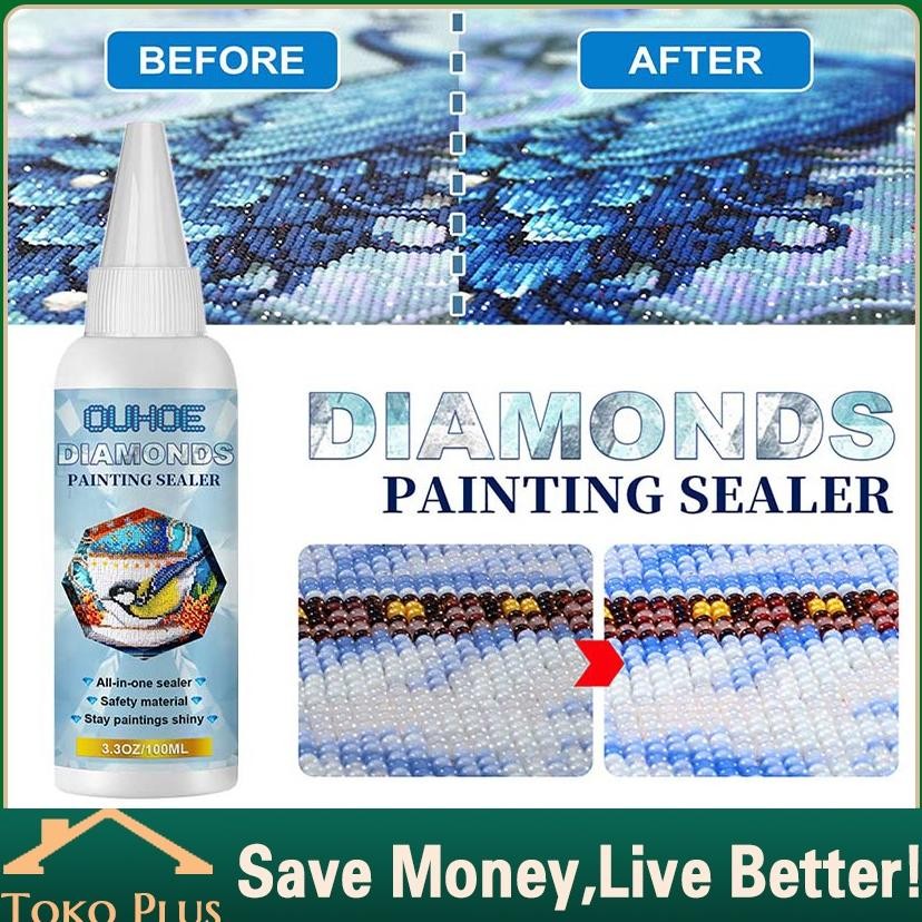 

[original] 100ml lem lukisan diamond painting sealer 5d conserver permanent hold shine effect agent tahan air untuk kerajinan tangan [terlaris] [terbaik]