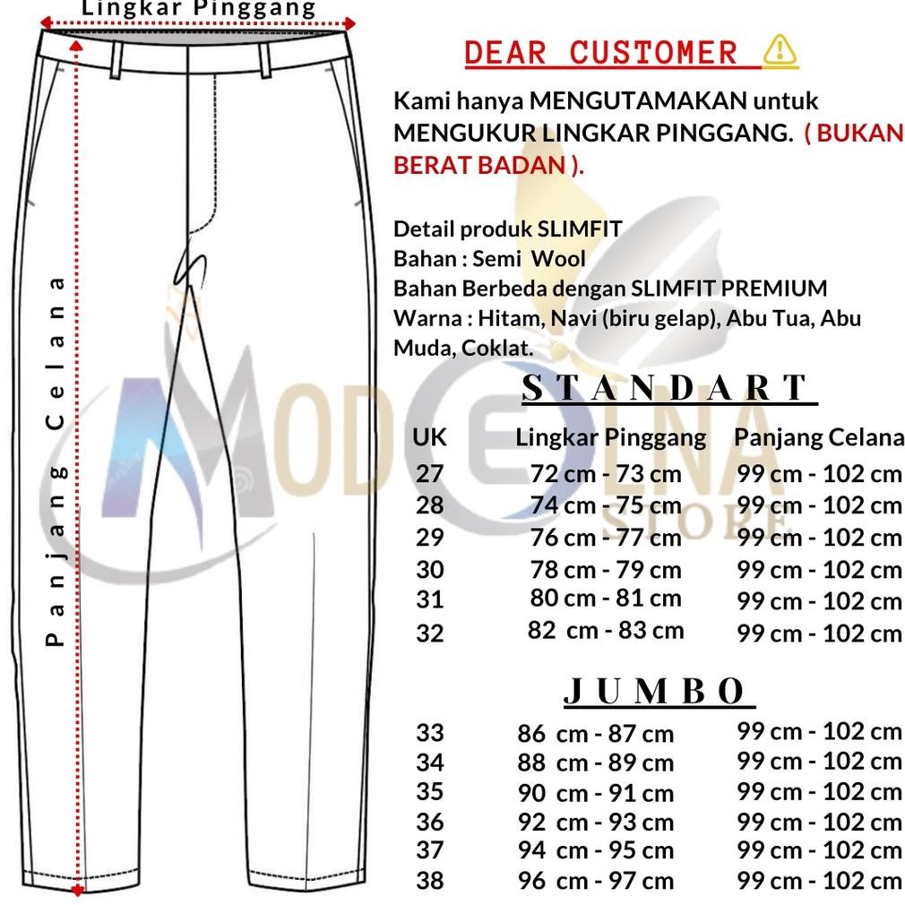 (Slimfit) Celana Kantor Formal Kerja Bahan Dasar Pria Slimfit/Celana Kerja Pria/Celana Kerja Pria Sl