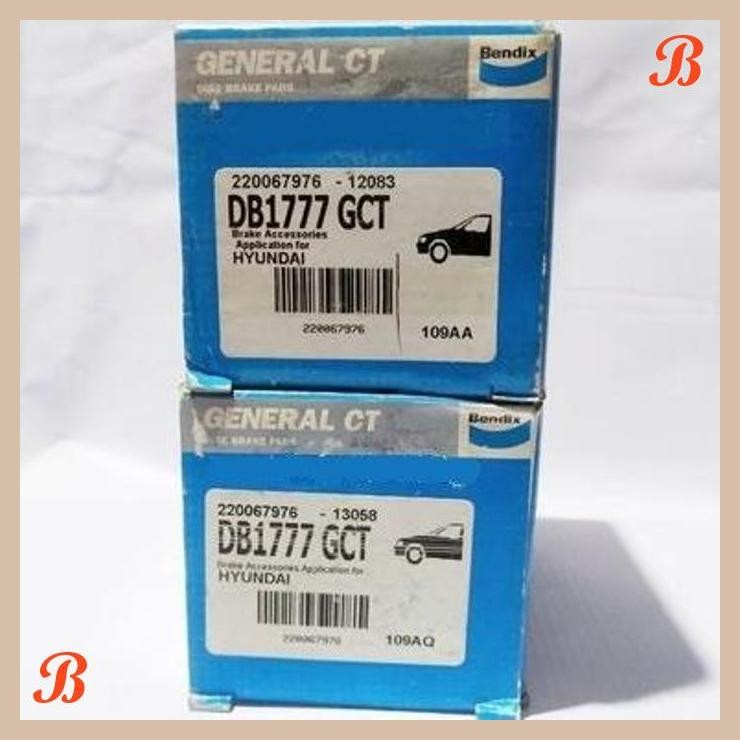 [SMM] BENDIX KAMPAS REM DEPAN DB1777 GCT KIA VISTO ATOZ DOUBLE PISTON 2005