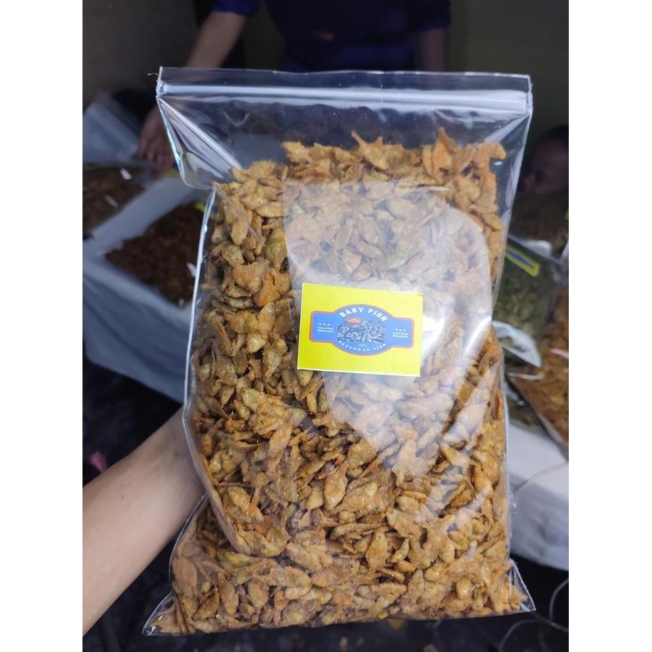 

Cemilan Baby fish crispy/petek crispy 1kg rasa balado gurih manis Camilan Food New