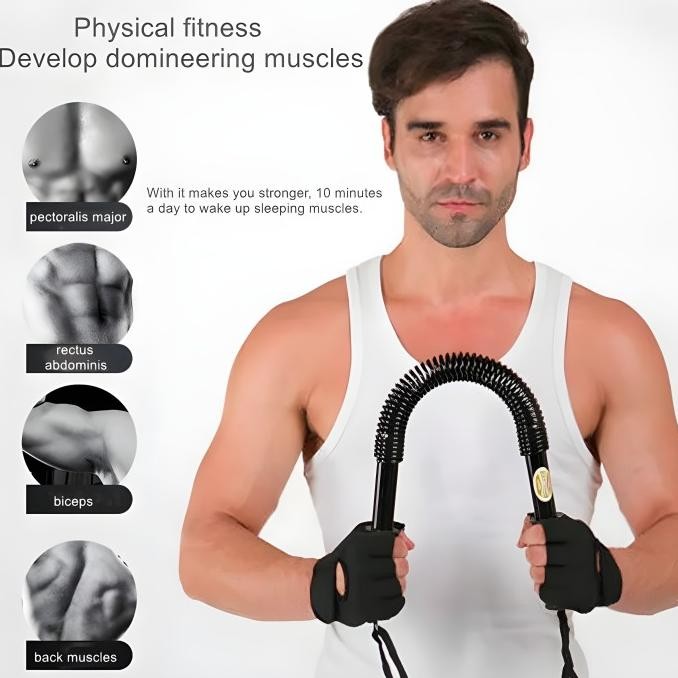Power Twister 30Kg Otot Lengan Dada Dan Punggung Alat Fitness Rumah Co