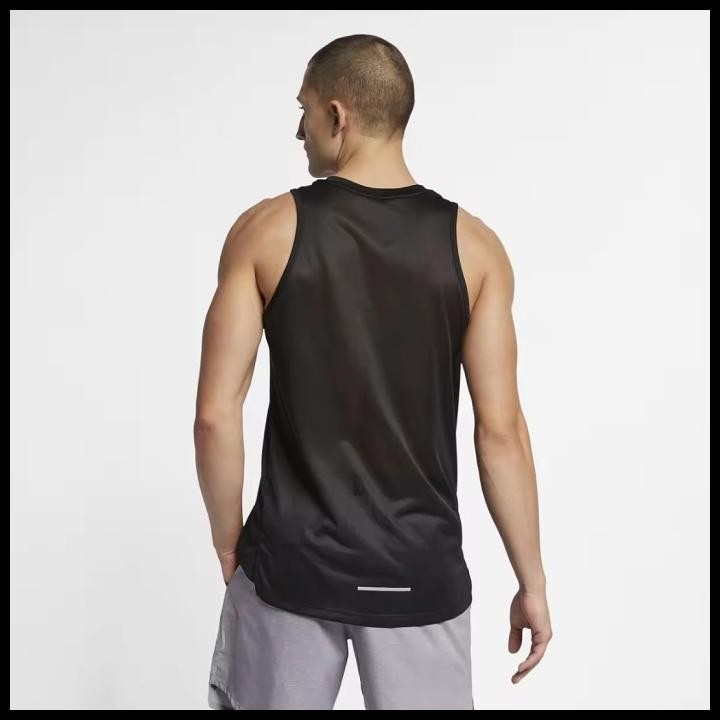 Kaos Nike Original Pria Dri-Fit Men'S Miler Running Tank Top - Hitam Original Best Seller