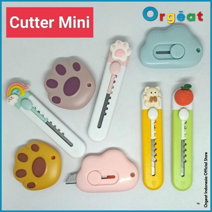

Cutter Mini Lucu Pisau Pemotong Kertas Motif Awan Paw Print Carrot Ma40 High Quality By Orgeat