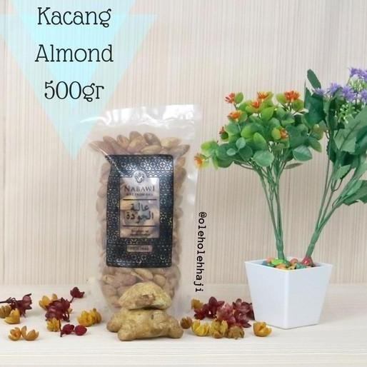 

TERBAIK # Kacang Almond Kulit 500gram/Kacang Almond Original California/Grosir Oleh Oleh Haji Umroh