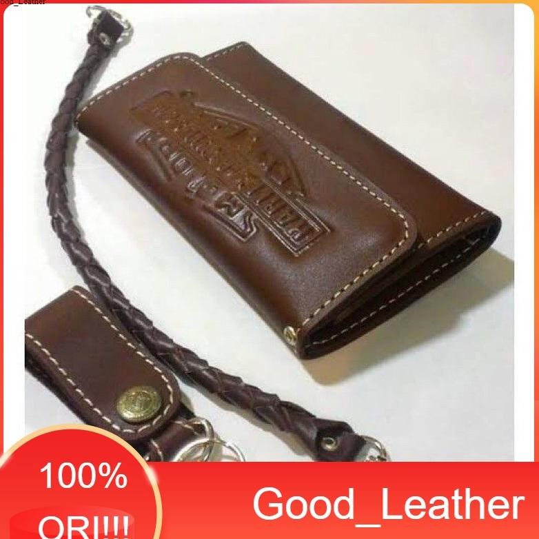 Yt- Dompet Kulit Harley Davidson Original Free Kulit Tali Berkualitas