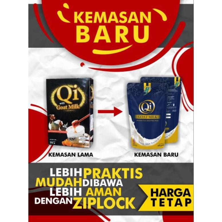 

Qi Goat Milk Kemasan Pouch Susu Kambing Etawa Meningkatkan Nafsu Makan & Membuat Aktif Bergerak
